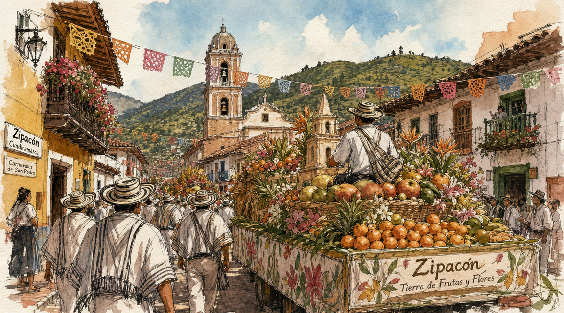 Carnavales de San Pedro en Zipacón 2026: Festival Turístico de Flores y Frutas