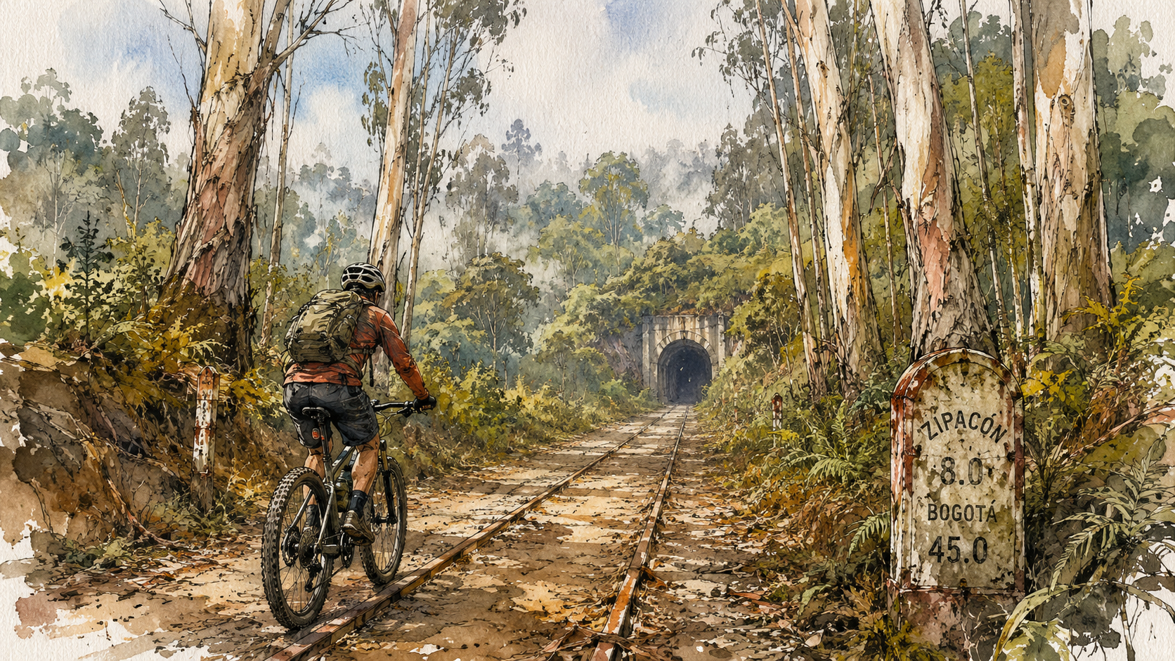 Ruta de ciclismo: Túnel - Vía de la Carrilera Antigua - Zipacón