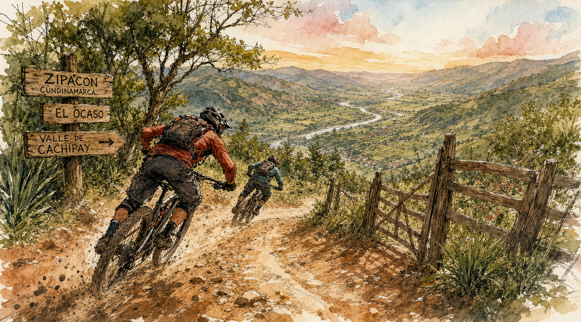 Ruta de ciclismo: Zipacón - El Recreo - La Estación - El Ocaso - Cachipay