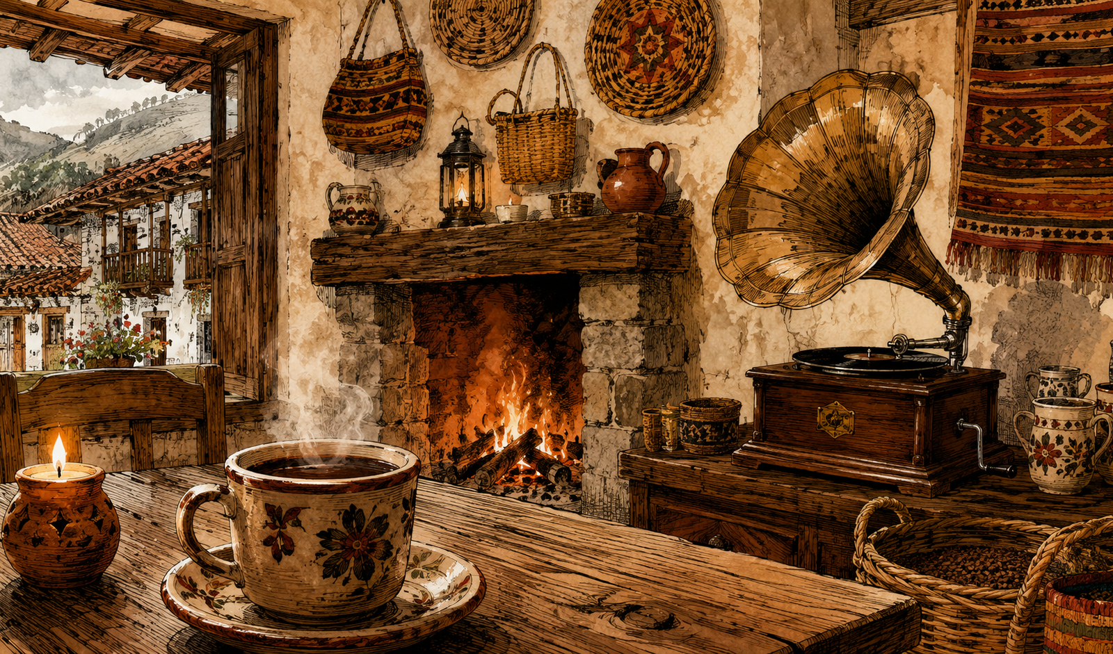 Café Obagüe: la chimenea, la Victrola y el mejor café de Zipacón