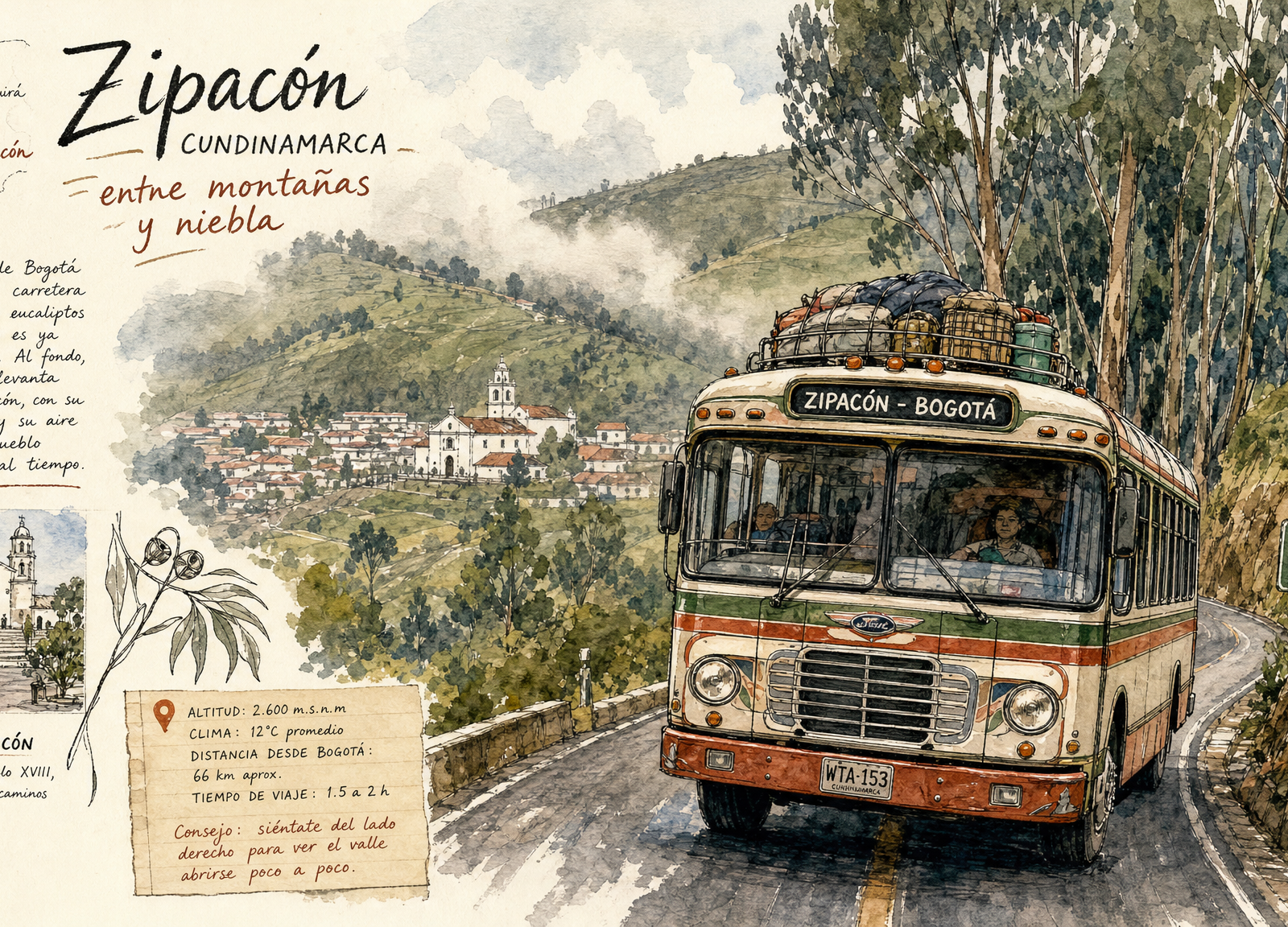 Cómo llegar a Zipacón desde Bogotá: transporte público, carro y tips prácticos