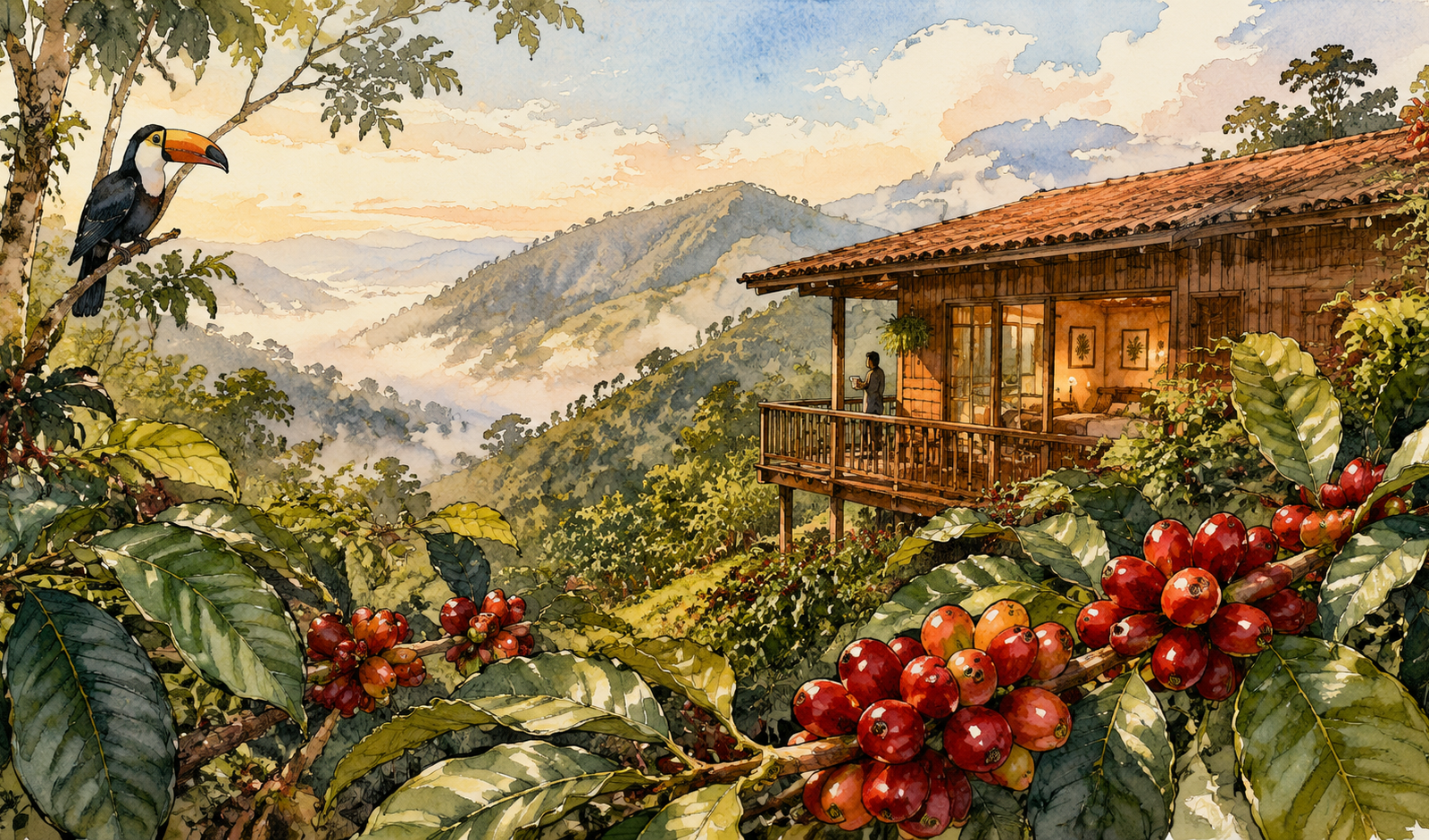 La Palma y el Tucán: café de especialidad, cabañas y bosque de niebla en Zipacón