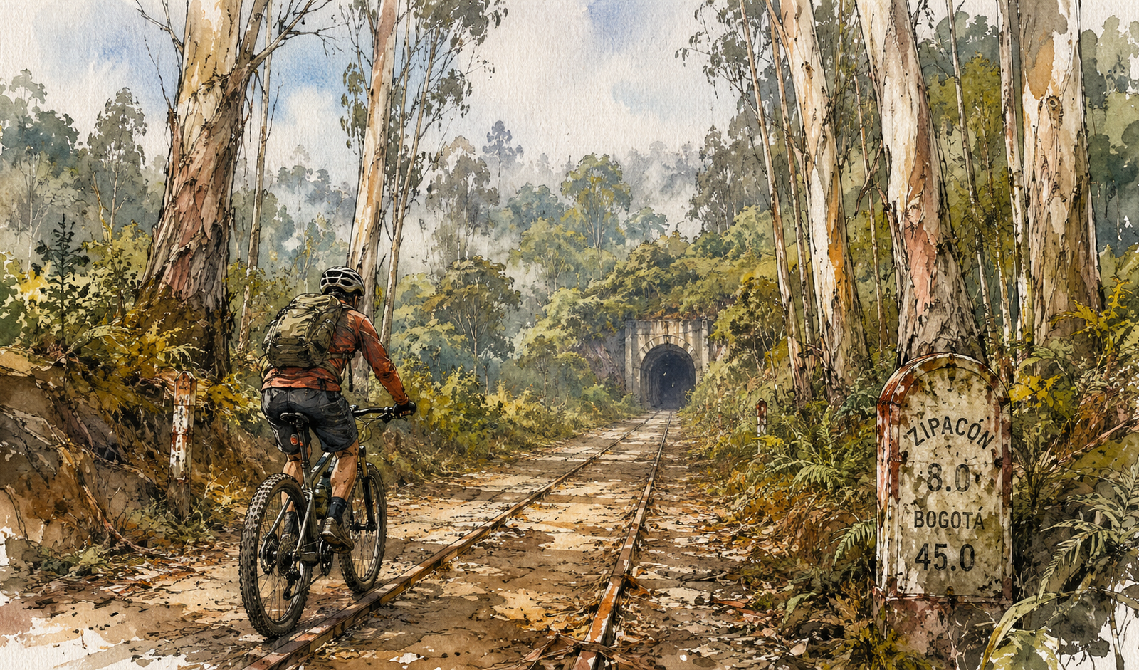 Ruta de ciclismo: Túnel - Vía de la Carrilera Antigua - Zipacón
